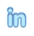 アルファベット小文字ガラスのような青色 N（個別スタンプ：29）