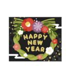 かわいい和カラーの年賀スタンプ（個別スタンプ：3）