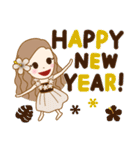 年末年始♪フラガール♡リノ(再販）（個別スタンプ：40）