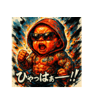 最強ベイビー【カラフル水墨画】（個別スタンプ：19）