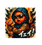 最強ベイビー【カラフル水墨画】（個別スタンプ：26）