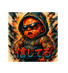 最強ベイビー【カラフル水墨画】（個別スタンプ：28）