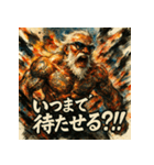 最強筋肉爺さん【水墨画風】（個別スタンプ：35）