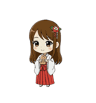 【2026年】新年あけおめ♡茶髪ガール（個別スタンプ：40）