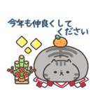 ☆とろけるネコのお正月☆シルバータビー（個別スタンプ：13）