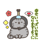 ☆とろけるネコのお正月☆シルバータビー（個別スタンプ：14）