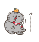 ☆とろけるネコのお正月☆シルバータビー（個別スタンプ：33）