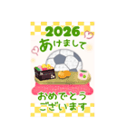 【サッカー】BIG年末年始♥毎年使える10（個別スタンプ：2）