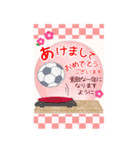 【サッカー】BIG年末年始♥毎年使える10（個別スタンプ：7）