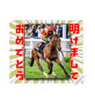 文字入力できる♥架空の競馬騎手＆ウマ（個別スタンプ：1）