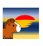 おんまさんポニポムの冬スタンプ【年賀】（個別スタンプ：7）