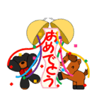 おんまさんポニポムの冬スタンプ【年賀】（個別スタンプ：10）