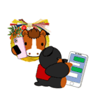 おんまさんポニポムの冬スタンプ【年賀】（個別スタンプ：19）