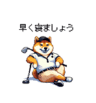 ゴルフ好きなふとっちょ柴犬 ファ～（個別スタンプ：3）