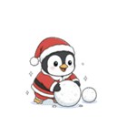 ペンギンの赤ちゃん！冬のあいさつスタンプ（個別スタンプ：36）