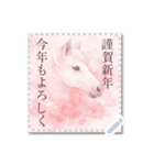 文を書き込める♥優しい午年の年賀スタンプ（個別スタンプ：8）