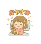 可愛い女子あけおめポップアップスタンプ（個別スタンプ：20）