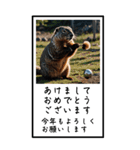 マーモットのBIG年賀状（個別スタンプ：3）