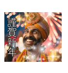 あけおめ2026インド人の豪華花火スタンプ（個別スタンプ：2）