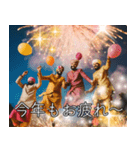 あけおめ2026インド人の豪華花火スタンプ（個別スタンプ：38）