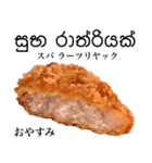 国産鶏のチキンカツ【シンハラ語】（個別スタンプ：4）