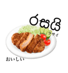 国産鶏のチキンカツ【シンハラ語】（個別スタンプ：16）