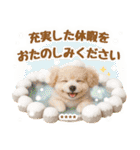 名入れ☆癒しプードルの毎年使える年賀状（個別スタンプ：40）