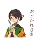 ずっと使える♡おしとやか着物女子（個別スタンプ：3）