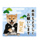 名入れ☆癒し柴犬の毎年使える年賀状（個別スタンプ：7）