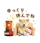 名入れ☆癒し柴犬の毎年使える年賀状（個別スタンプ：33）