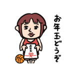 バスケ女子★年末年始2026あけおめスタンプ（個別スタンプ：15）