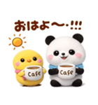冬に暖かい♡ころころパンダ（個別スタンプ：1）