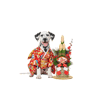 ダルメシアン子犬！いっぱいお正月スタンプ（個別スタンプ：37）