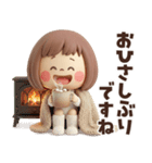 年末年始から使える冬のスタンプ♡ぶちゃこ（個別スタンプ：35）