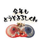 ペキニーズ！ふわもこ子犬のお正月スタンプ（個別スタンプ：9）