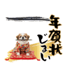 ペキニーズ！ふわもこ子犬のお正月スタンプ（個別スタンプ：24）