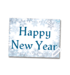 文字入力できる♥雪の結晶キラキラフレーム（個別スタンプ：1）