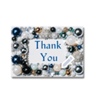 文字入力できる♥雪の結晶キラキラフレーム（個別スタンプ：4）