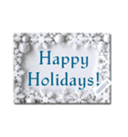 文字入力できる♥雪の結晶キラキラフレーム（個別スタンプ：8）