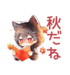 黒猫耳パーカーくん★一年中使える（個別スタンプ：19）