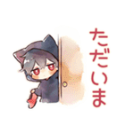 黒猫耳パーカーくん★一年中使える（個別スタンプ：28）