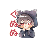 黒猫耳パーカーくん★一年中使える（個別スタンプ：30）