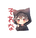 黒猫耳パーカーくん★一年中使える（個別スタンプ：31）