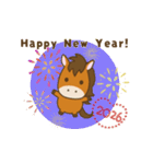 【2026午年】お馬さんの年賀挨拶（個別スタンプ：3）