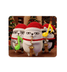 動く 3D三匹の擦れねこ 年末年始2026（個別スタンプ：21）