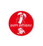 動くシンプル午印（個別スタンプ：16）