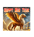 【⚡2026年限定⚡】飛び出す黄金ペガサス（個別スタンプ：3）