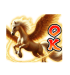 【⚡2026年限定⚡】飛び出す黄金ペガサス（個別スタンプ：18）