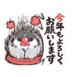 荒ぶる文鳥さんの年末年始（個別スタンプ：5）