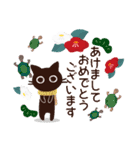 Popup！大人かわいい絵本の猫42[年末年始]（個別スタンプ：12）